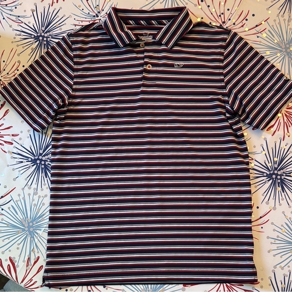 Vineyard Vines performance polo boys Medium (12-14) EUC